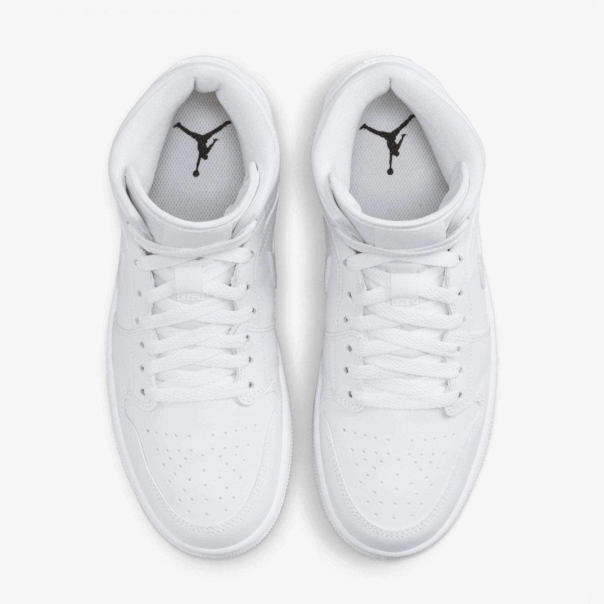 JORDAN | AIR JORDAN 1 MID { WHITE/WHITE-WHITE