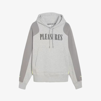 Puma | x PLEASURES HOODIE  { LIGHT GRAY HEATHER