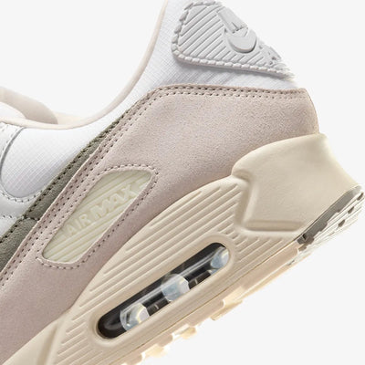 Nike | AIR MAX 90 SE  { WHITE/DARK STUCCO-SUMMIT WHITE-PHANTOM
