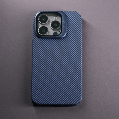 iPhone 14 Stent Kickstand Carbon Fiber Textured Case