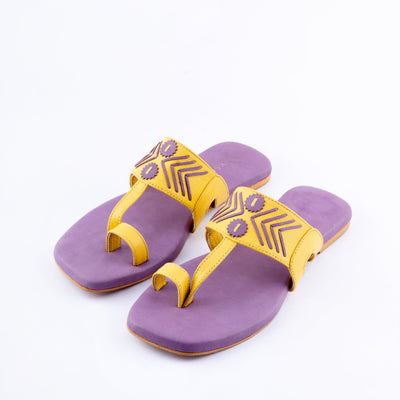 Thistle Yellow Kolha Flats