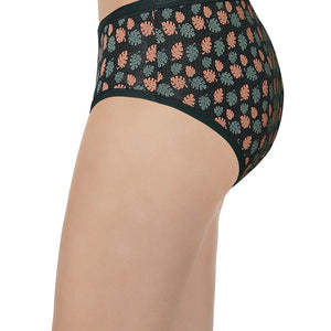 Printed High Rise Assorted Full Brief Panties (Pack of 3 Colors & Prints May Vary)