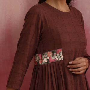trueBrowns Brown Cotton Dobby Co-ord set