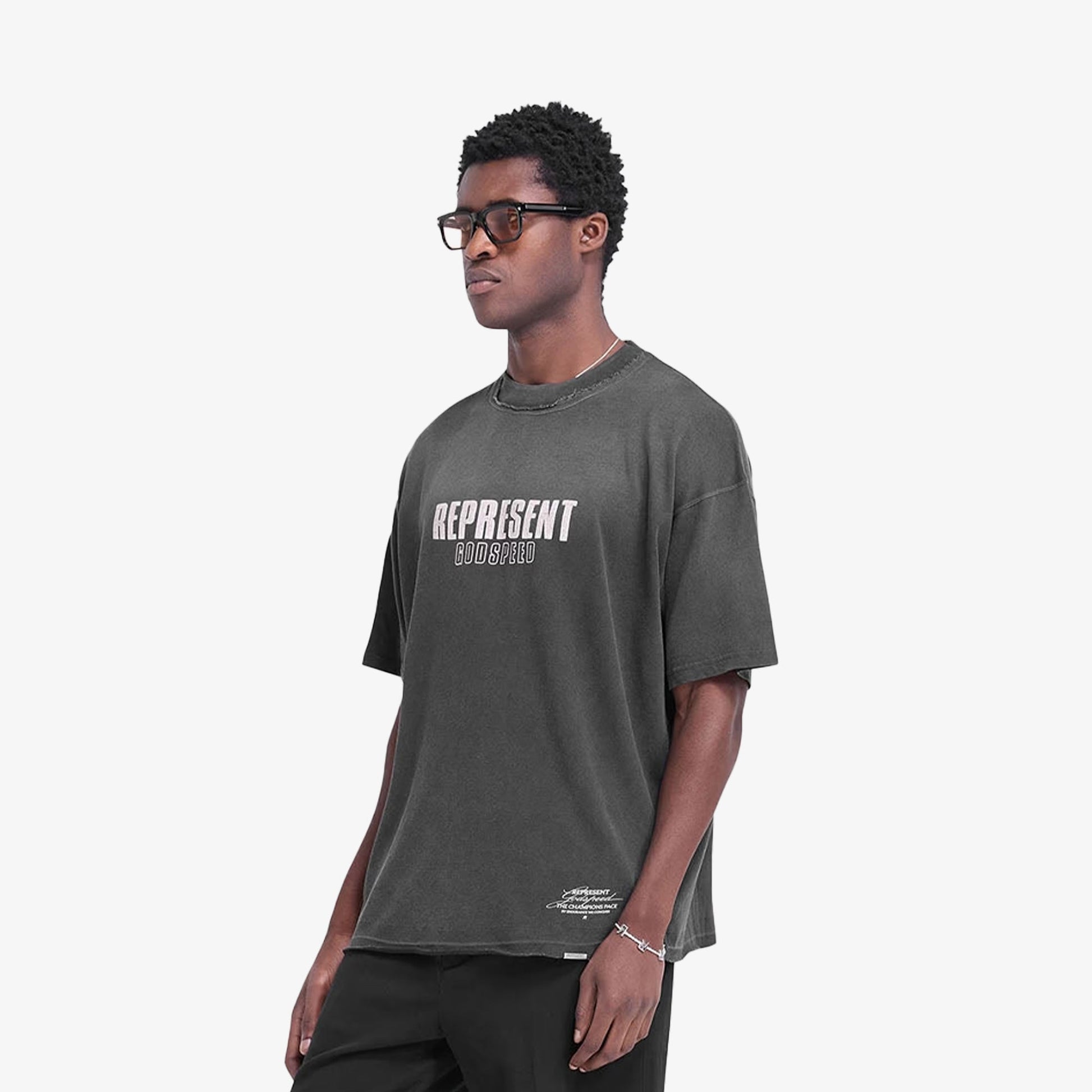 REPRESENT | GODSPEED T-SHIRT { AGED BLACK