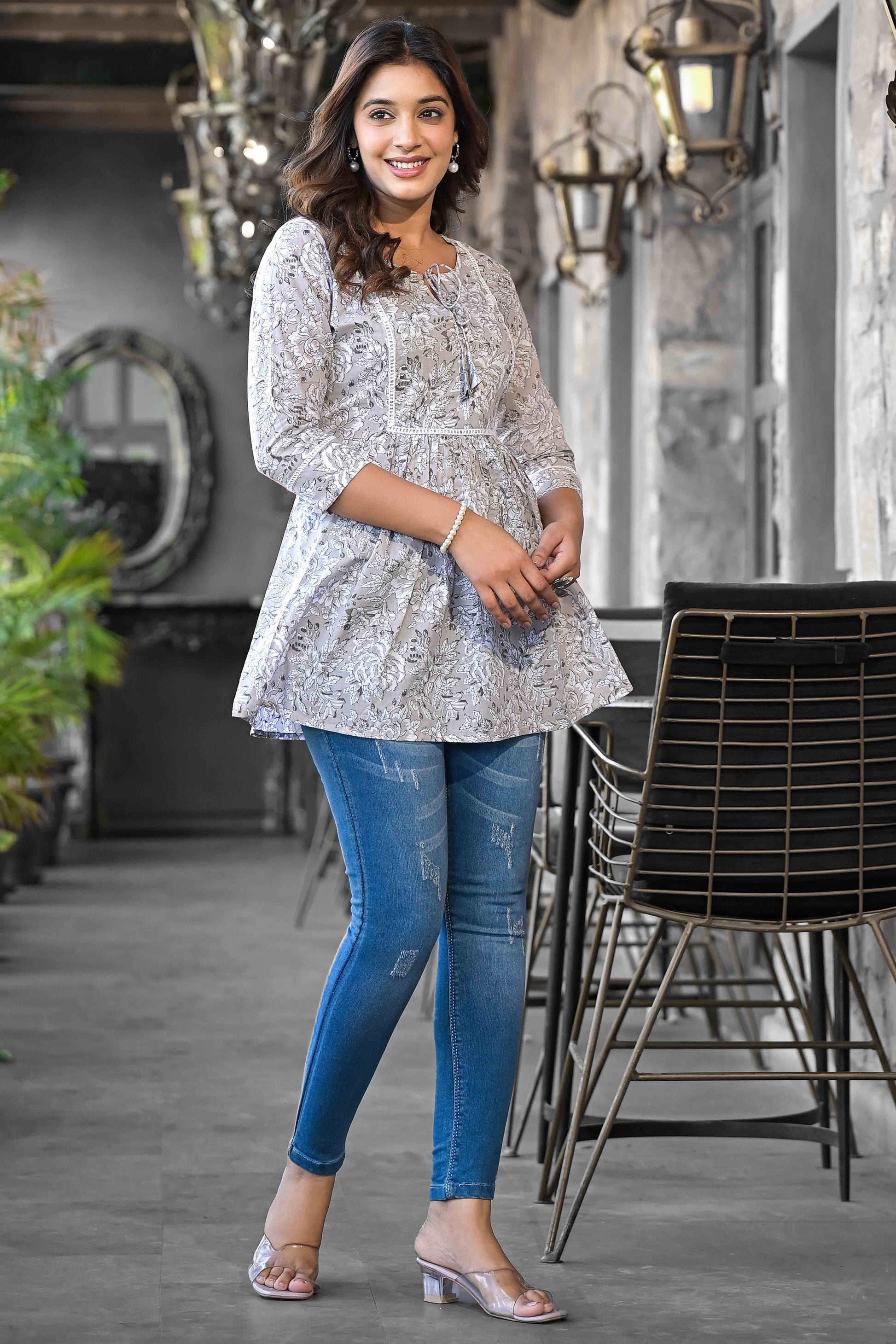 grey-floral-printed-pure-cotton-a-line-top