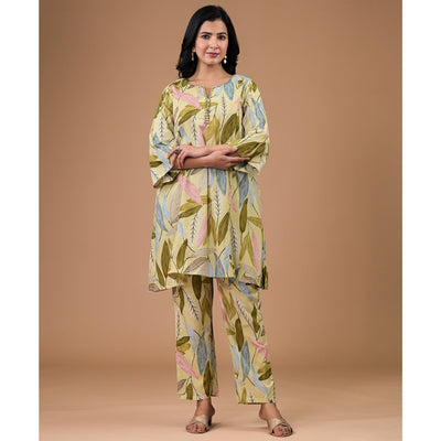 green-printed-pure-cotton-co-ord-set
