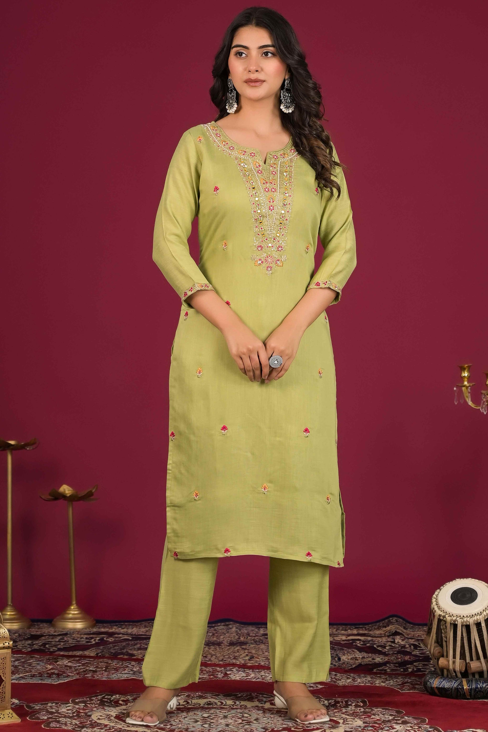 green-floral-embroidered-pure-cotton-salwar-suit