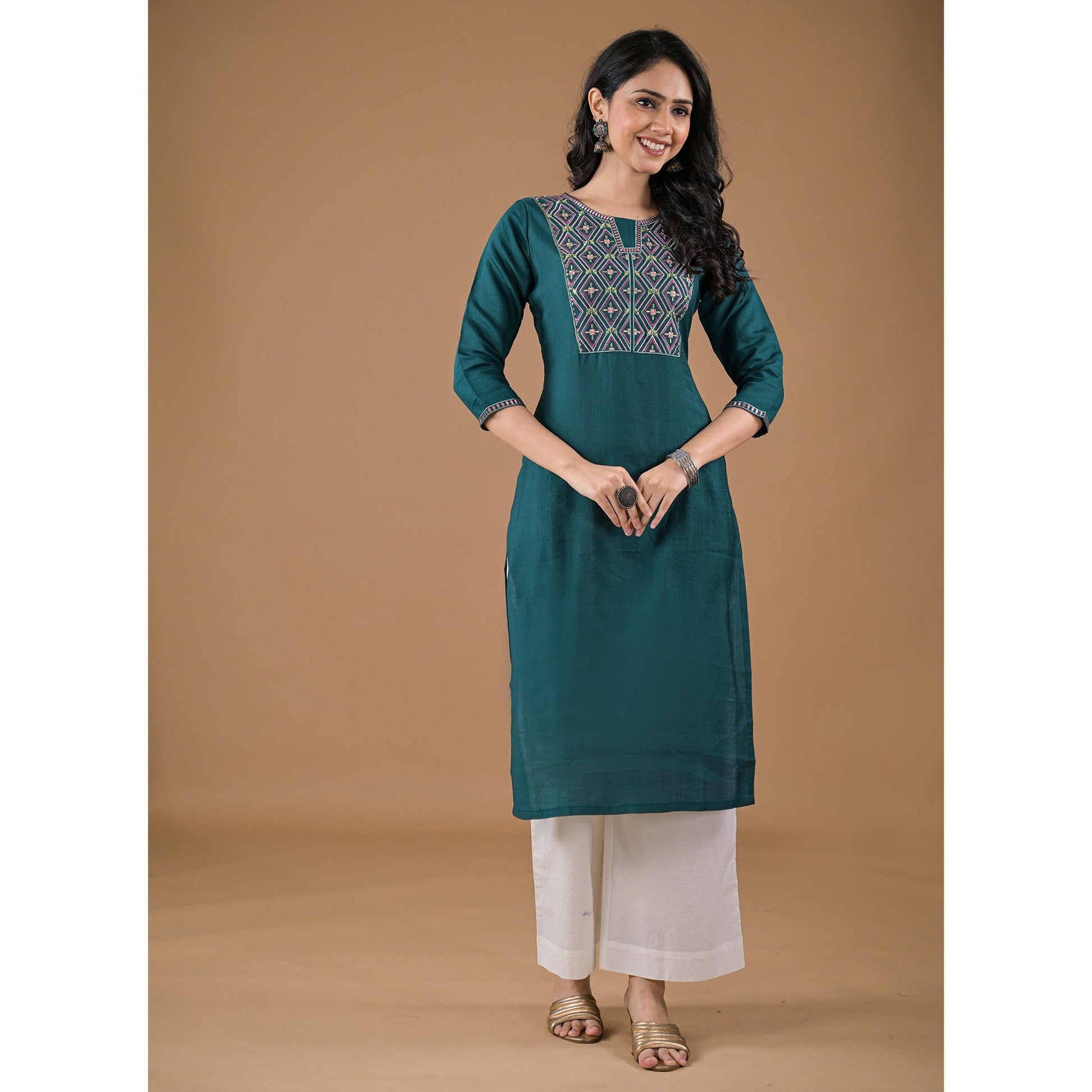 green-yoke-embroidered-pure-cotton-straight-kurti