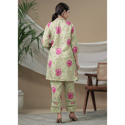 green-floral-printed-muslin-co-ord-set