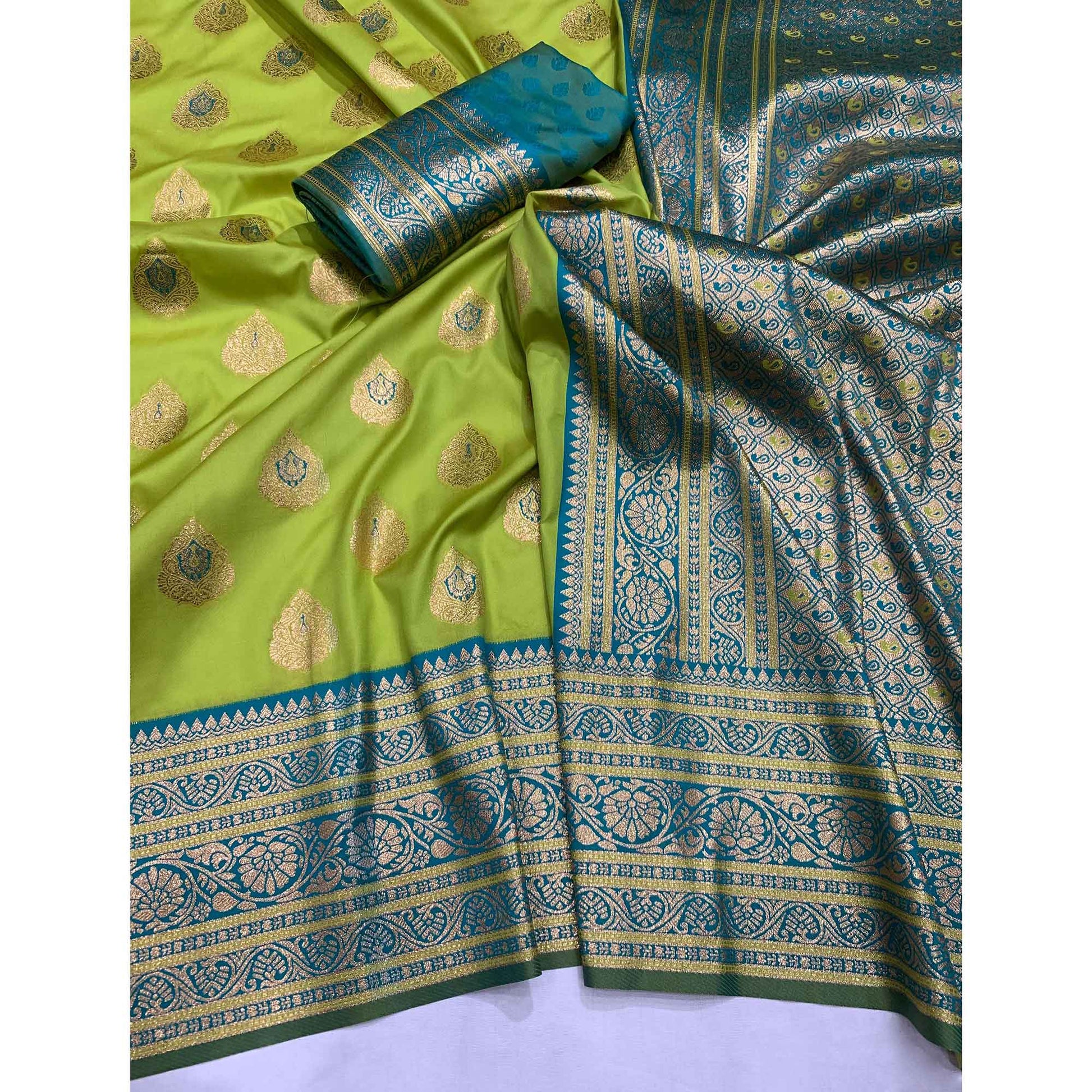 green-butti-work-banarasi-silk-saree