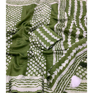 green-printed-chanderi-saree-with-tassels