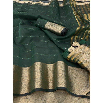 green-sequins-embroidered-organza-saree-with-woven-border