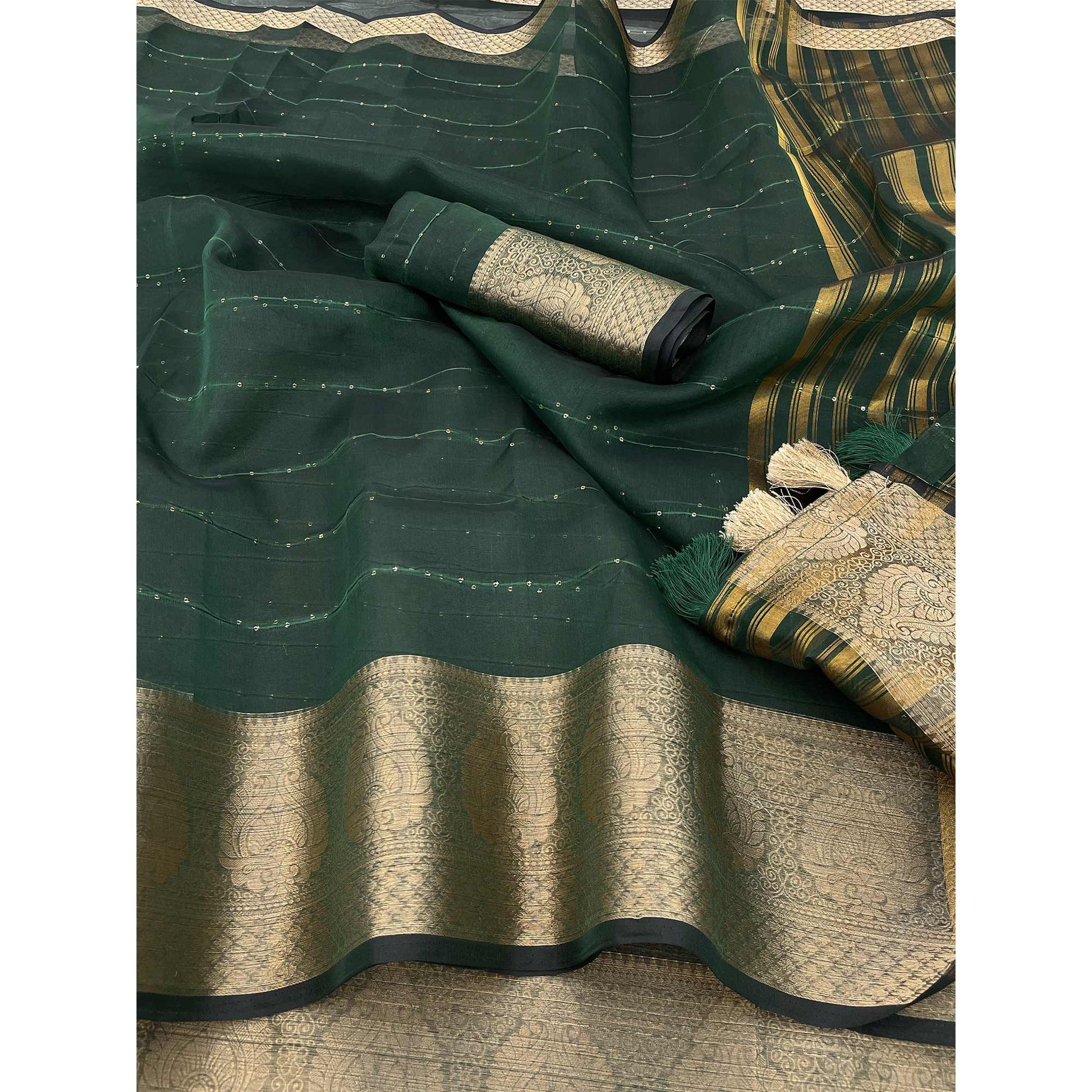 green-sequins-embroidered-organza-saree-with-woven-border