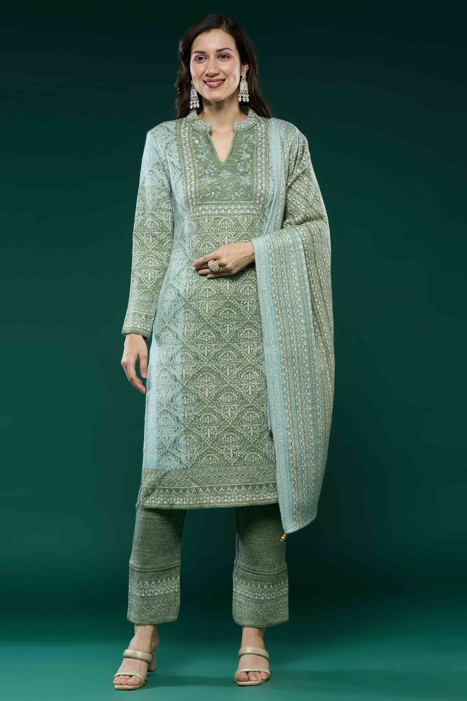 green-embroidered-woolen-straight-salwar-suit-1