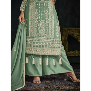 green-floral-embroidered-georgette-semi-stitched-palazzo-suit