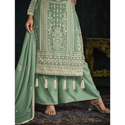 green-floral-embroidered-georgette-semi-stitched-palazzo-suit