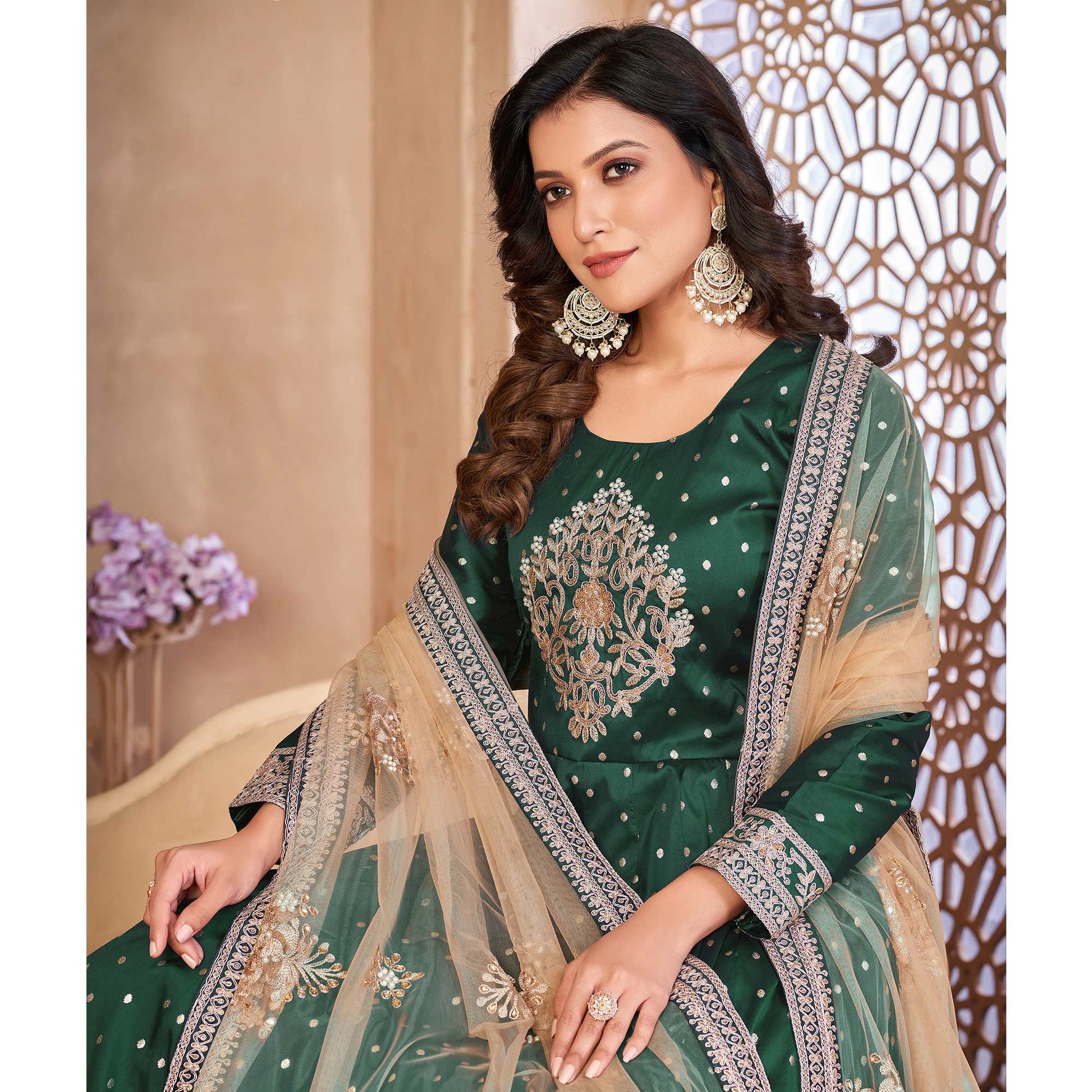 green-floral-embroidered-tapetta-silk-semi-stitched-anarkali-suit