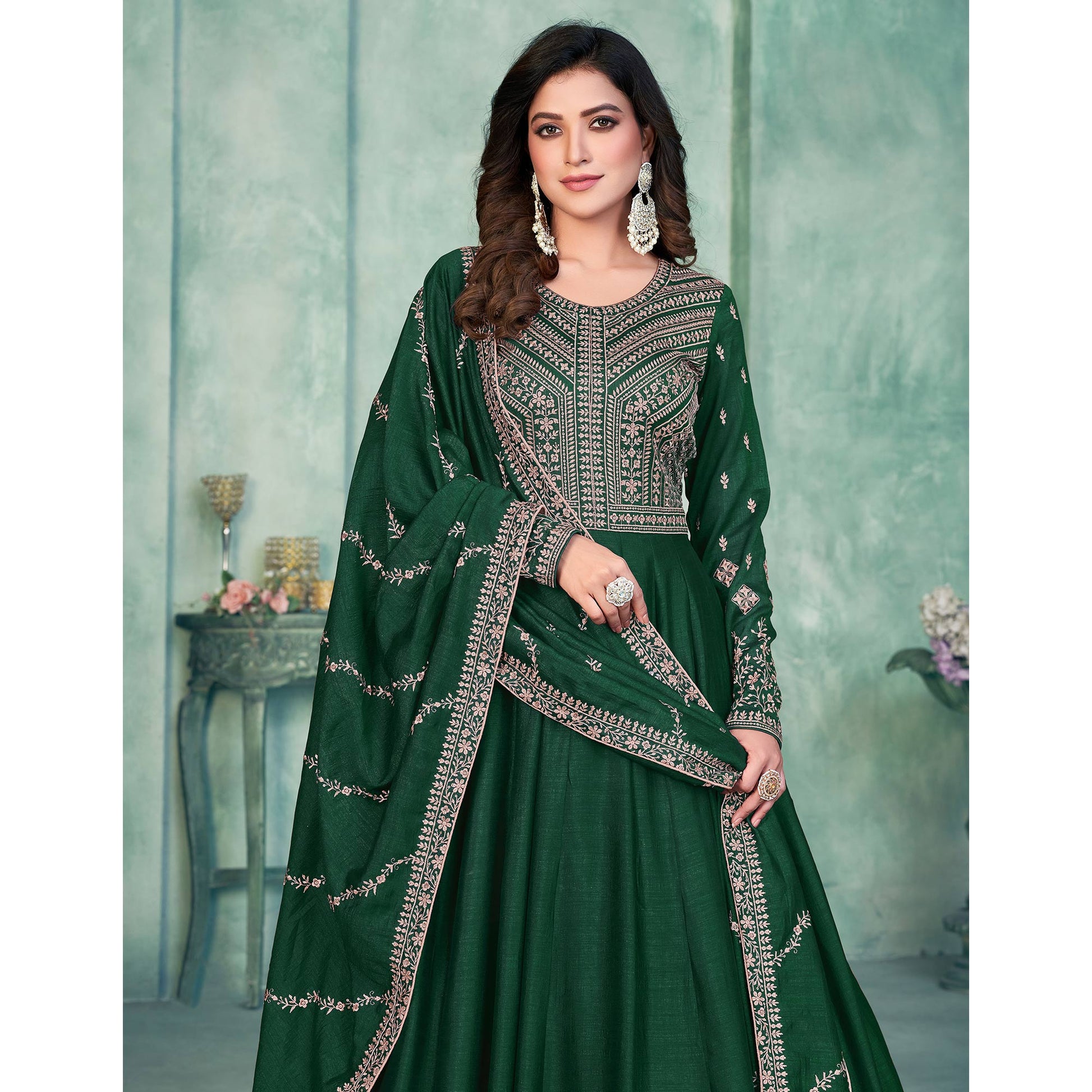 green-embroidered-art-silk-semi-stitched-anarkali-suit