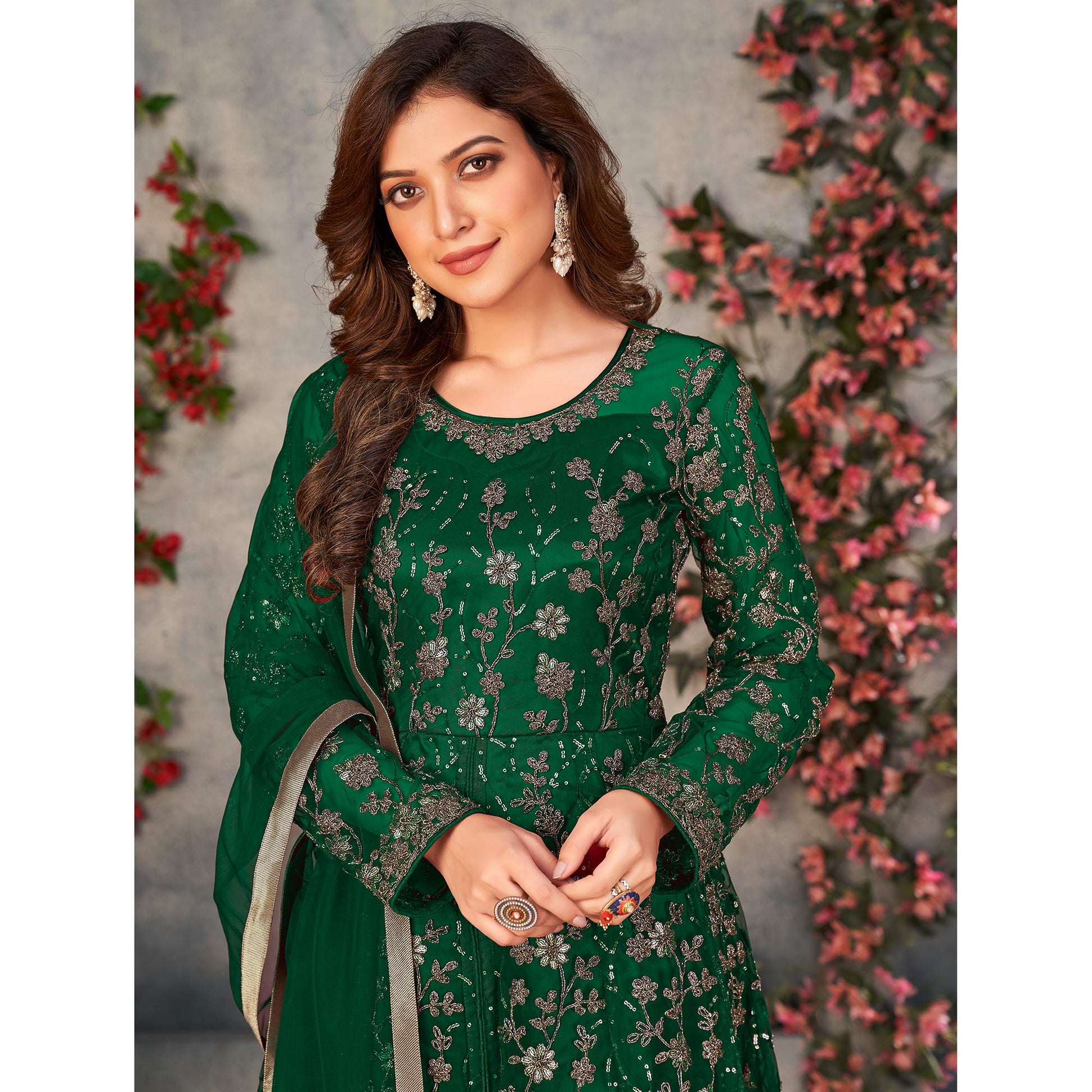 green-embroidered-net-semi-stitched-anarkali-style-suit