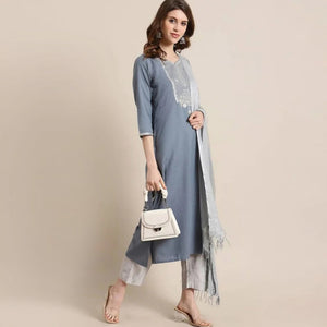 grey-embroidered-rayon-kurti-set-1