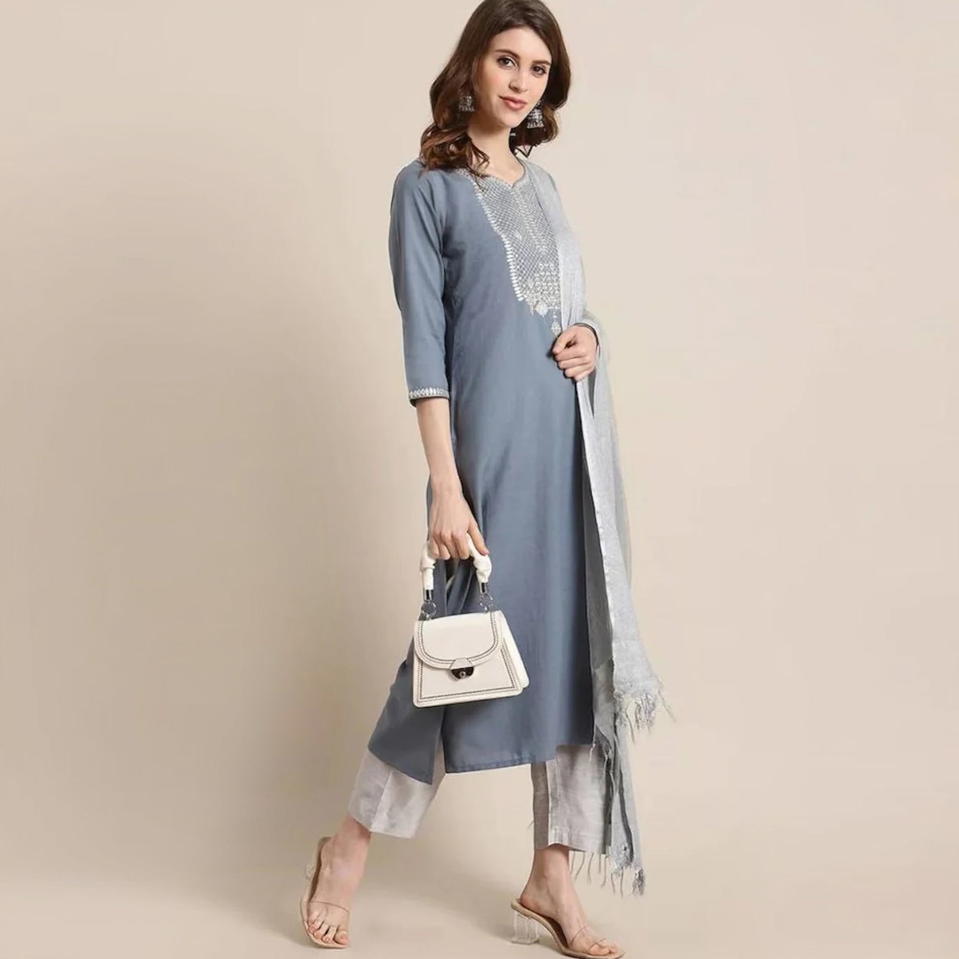 grey-embroidered-rayon-kurti-set-1