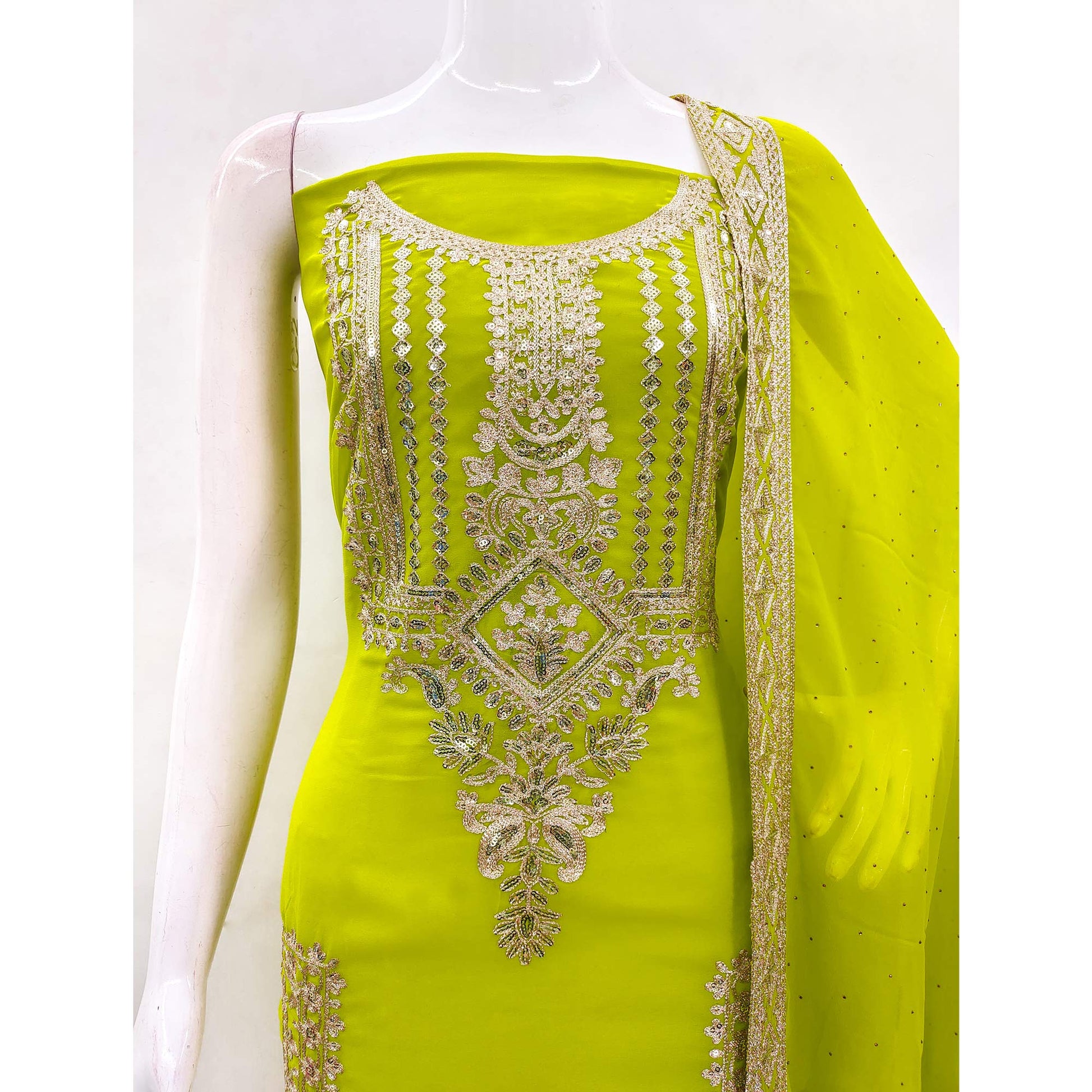 green-floral-sequins-embroidered-georgette-dress-material-6
