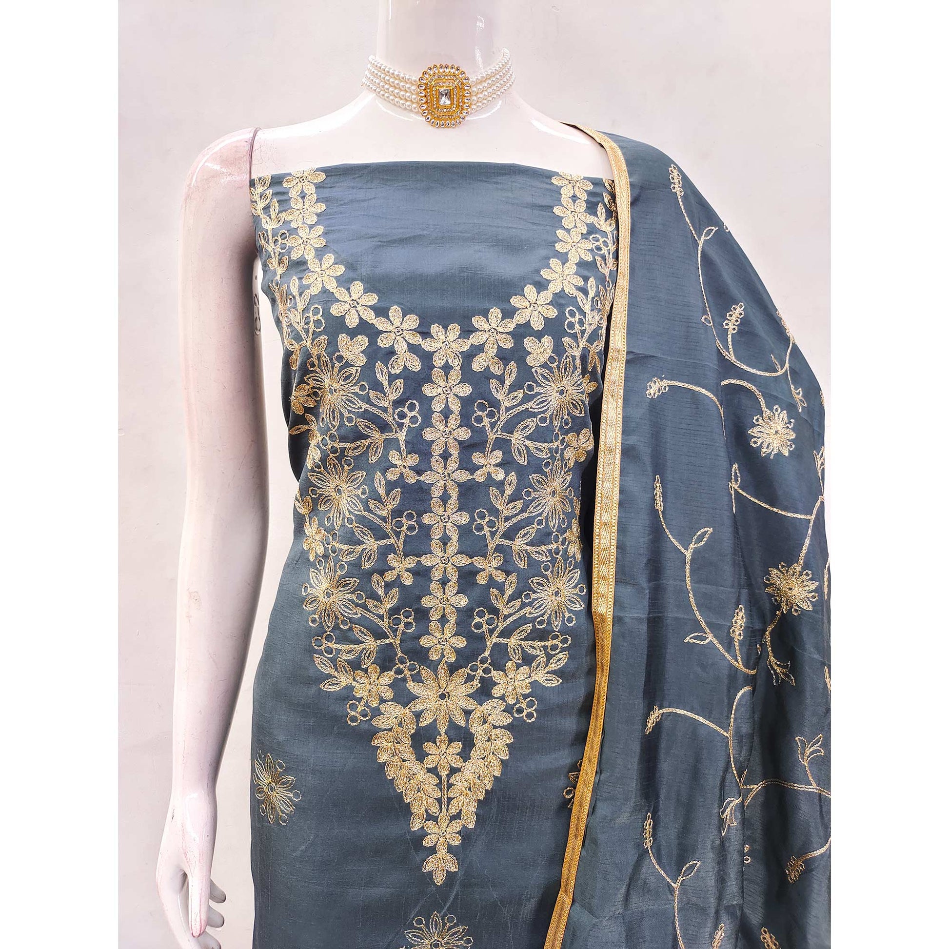 grey-floral-embroidered-art-silk-dress-material-13
