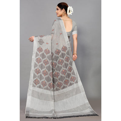 grey-embroidered-cotton-silk-saree-with-tassels