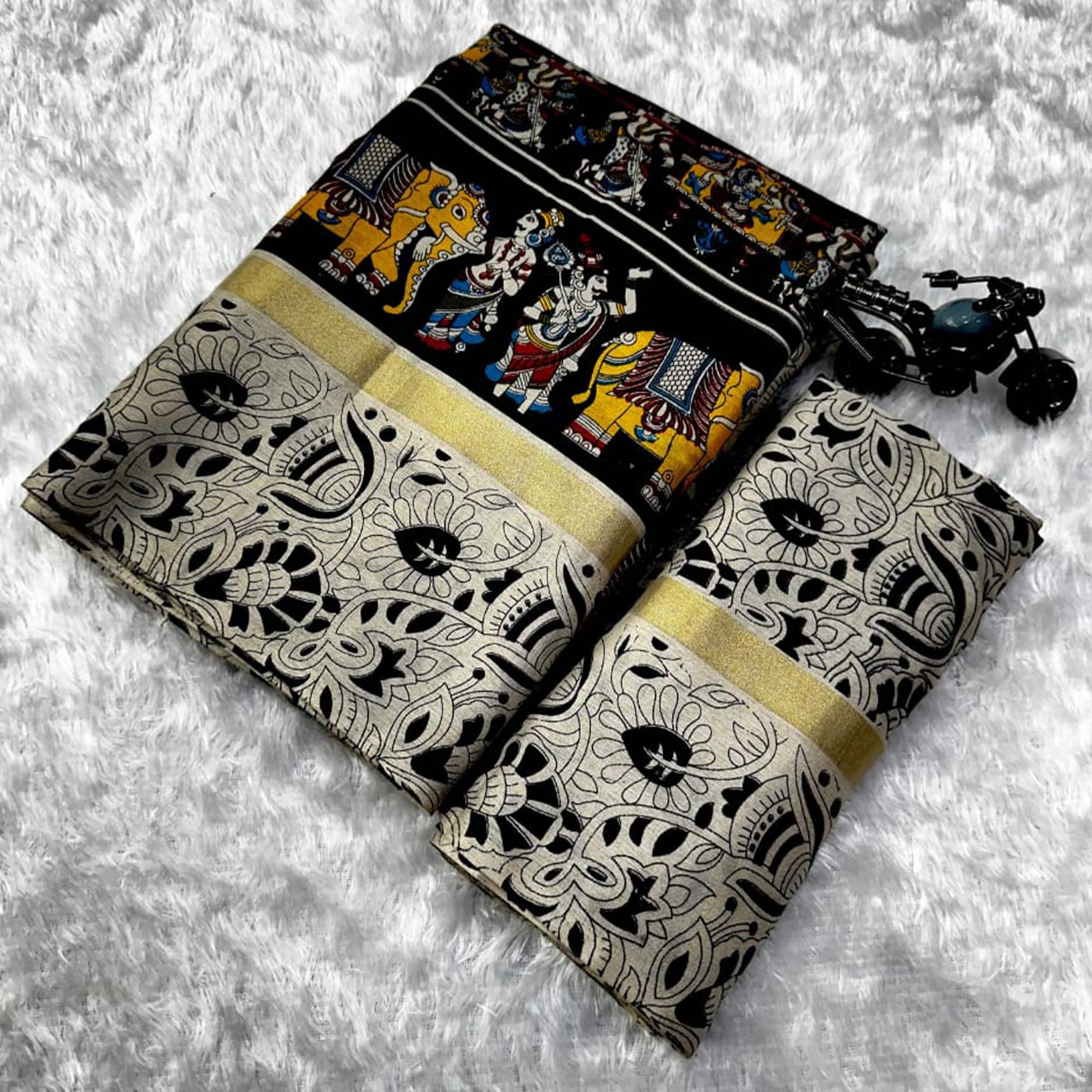 grey-black-kalamkari-printed-pure-mulmul-cotton-saree