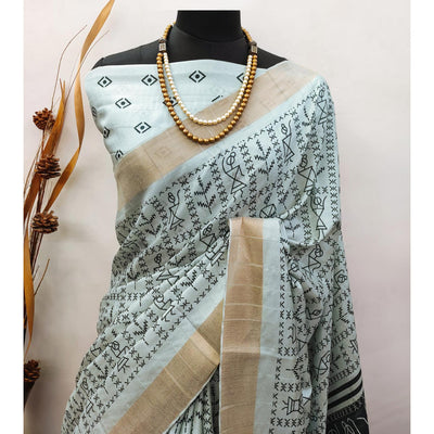 grey-digital-printed-dola-silk-saree-with-jacquard-zari-board