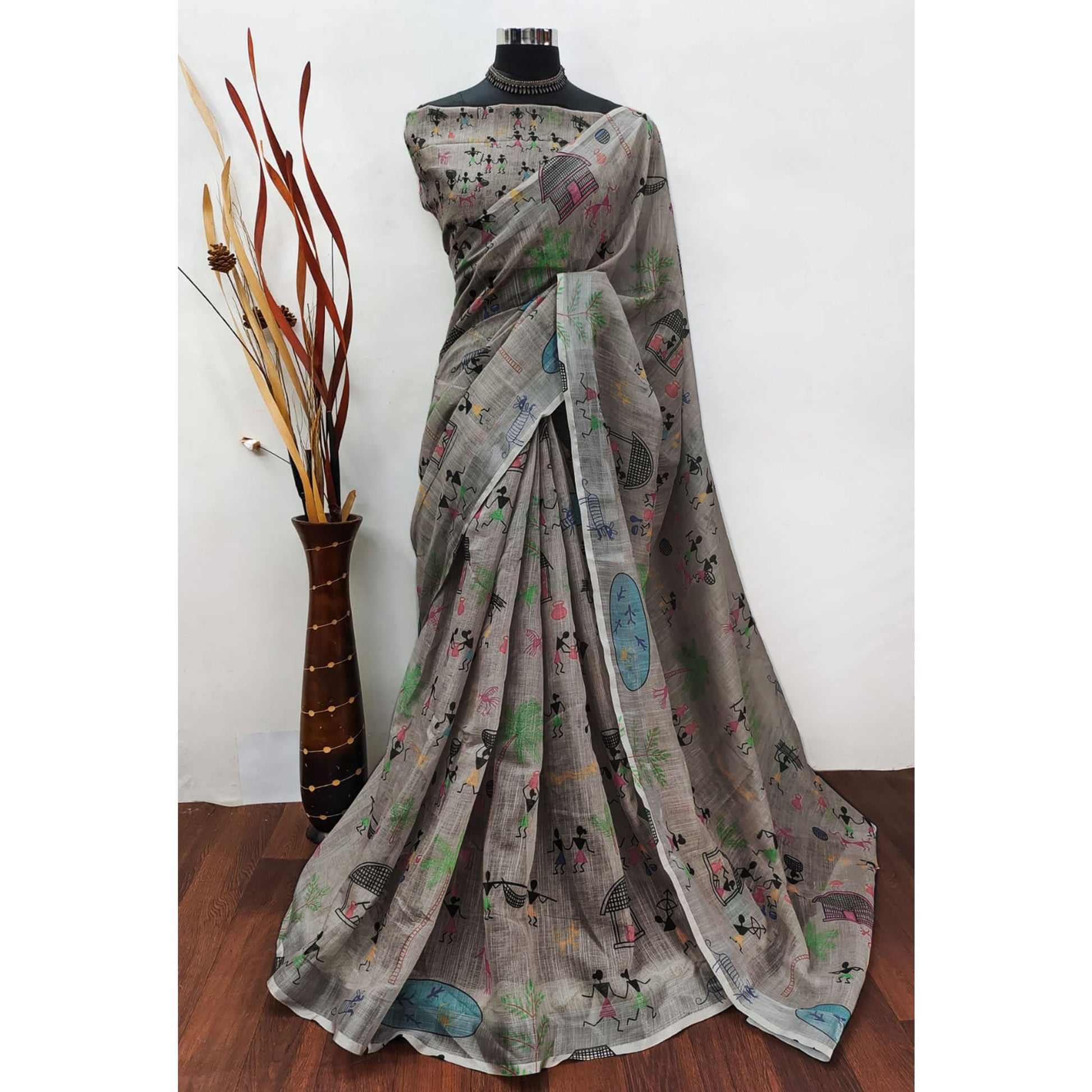 grey-digital-printed-linen-saree-6