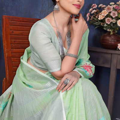 green-floral-embroidered-cotton-silk-saree-42