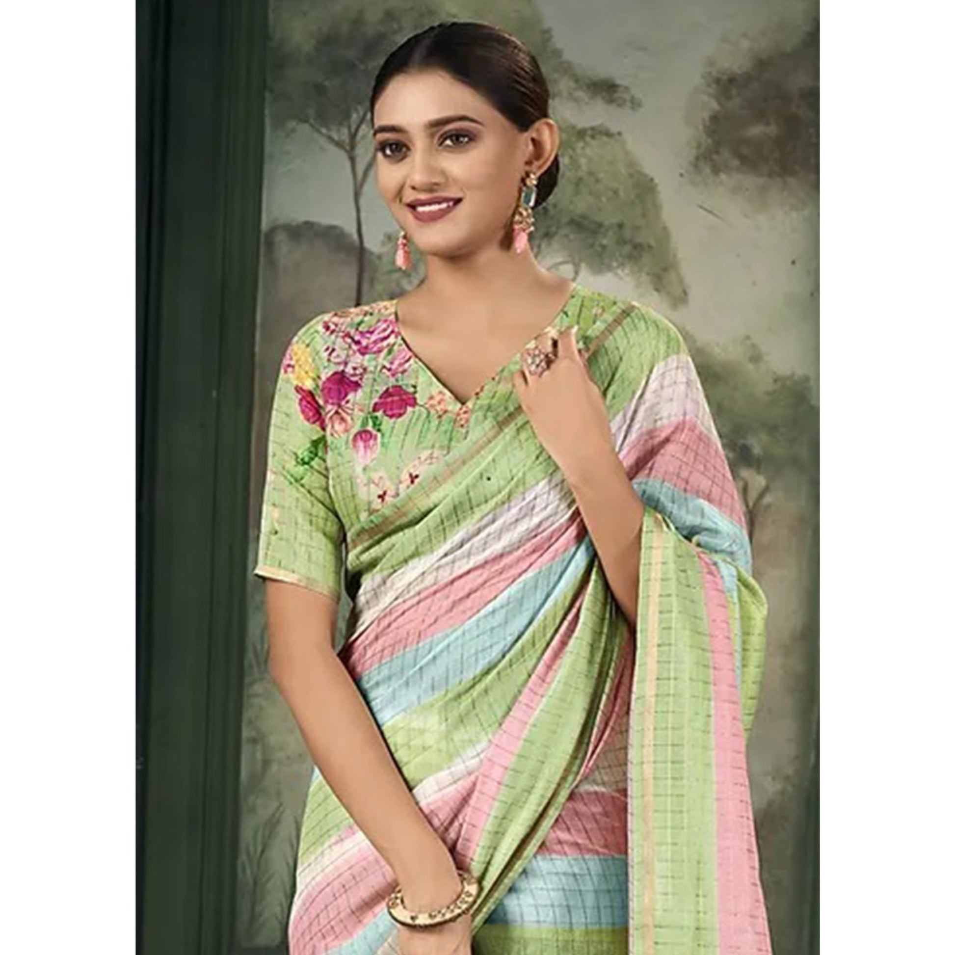 green-weaving-chanderi-saree