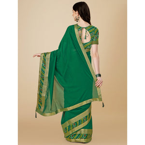 green-solid-vichitra-silk-saree-143341
