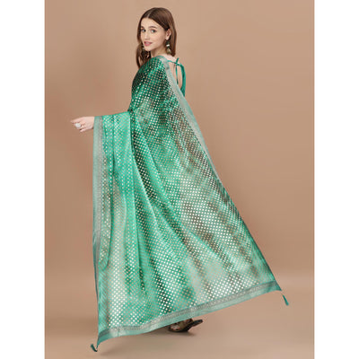 green-foil-printed-lycra-saree-with-lace-border-1