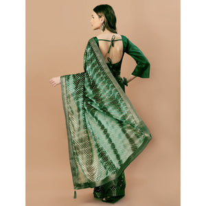 green-foil-printed-lycra-saree-with-lace-border-2