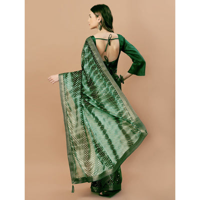 green-foil-printed-lycra-saree-with-lace-border-2