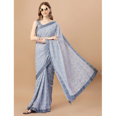 grey-foil-printed-chiffon-saree-with-lace-border