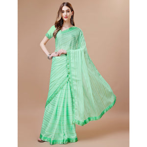 green-zari-work-chiffon-saree