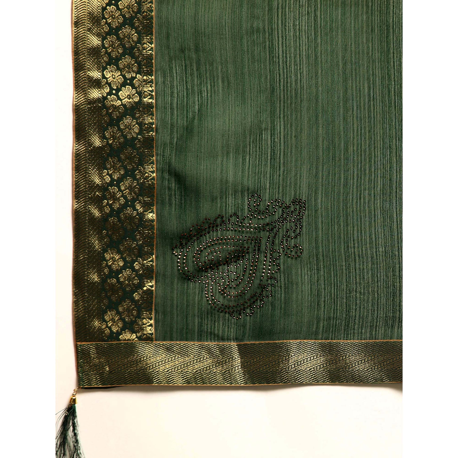 green-swarovski-work-chiffon-saree-with-zari-border