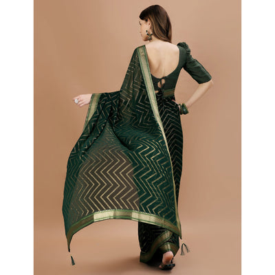 green-foil-printed-chiffon-saree-with-lace-border-4
