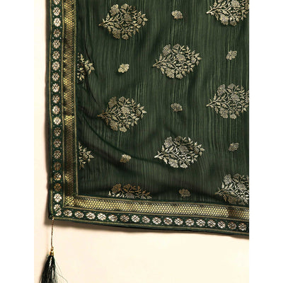 green-floral-foil-printed-chiffon-saree-with-tassels