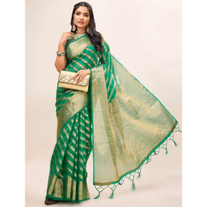 green-woven-organza-saree-with-tassels-20