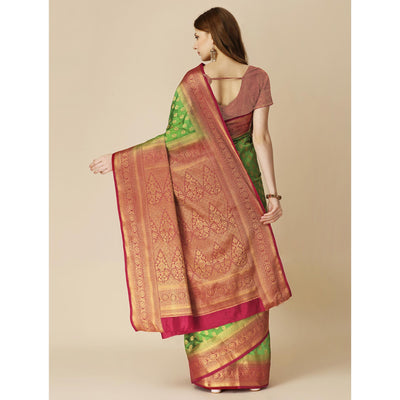green-woven-dola-silk-saree