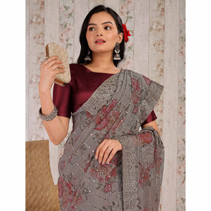 grey-floral-digital-printed-lycra-saree-with-embroidered-border