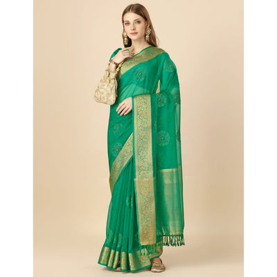 green-floral-embroidery-with-swarovski-work-organza-saree-1