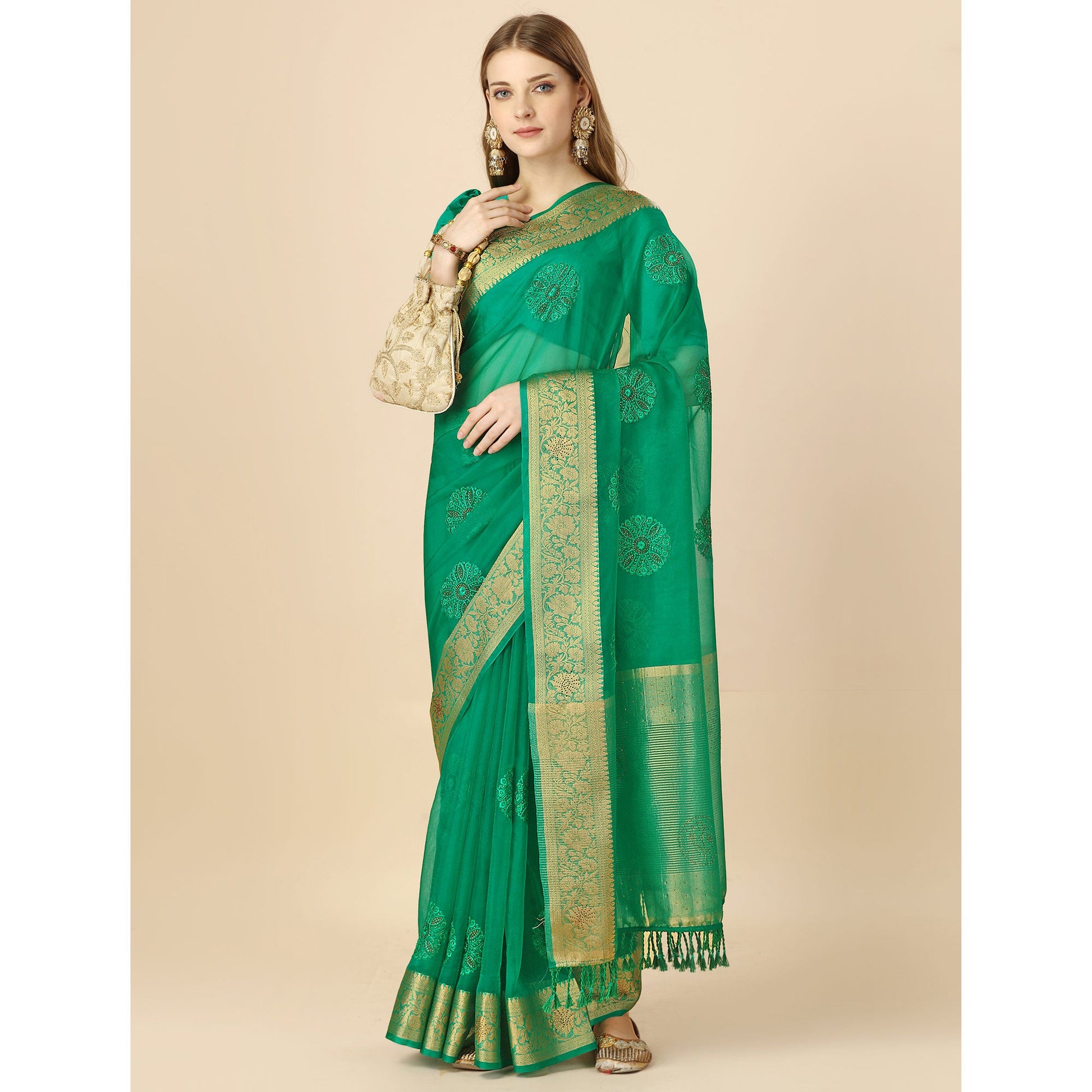 green-floral-embroidery-with-swarovski-work-organza-saree-1
