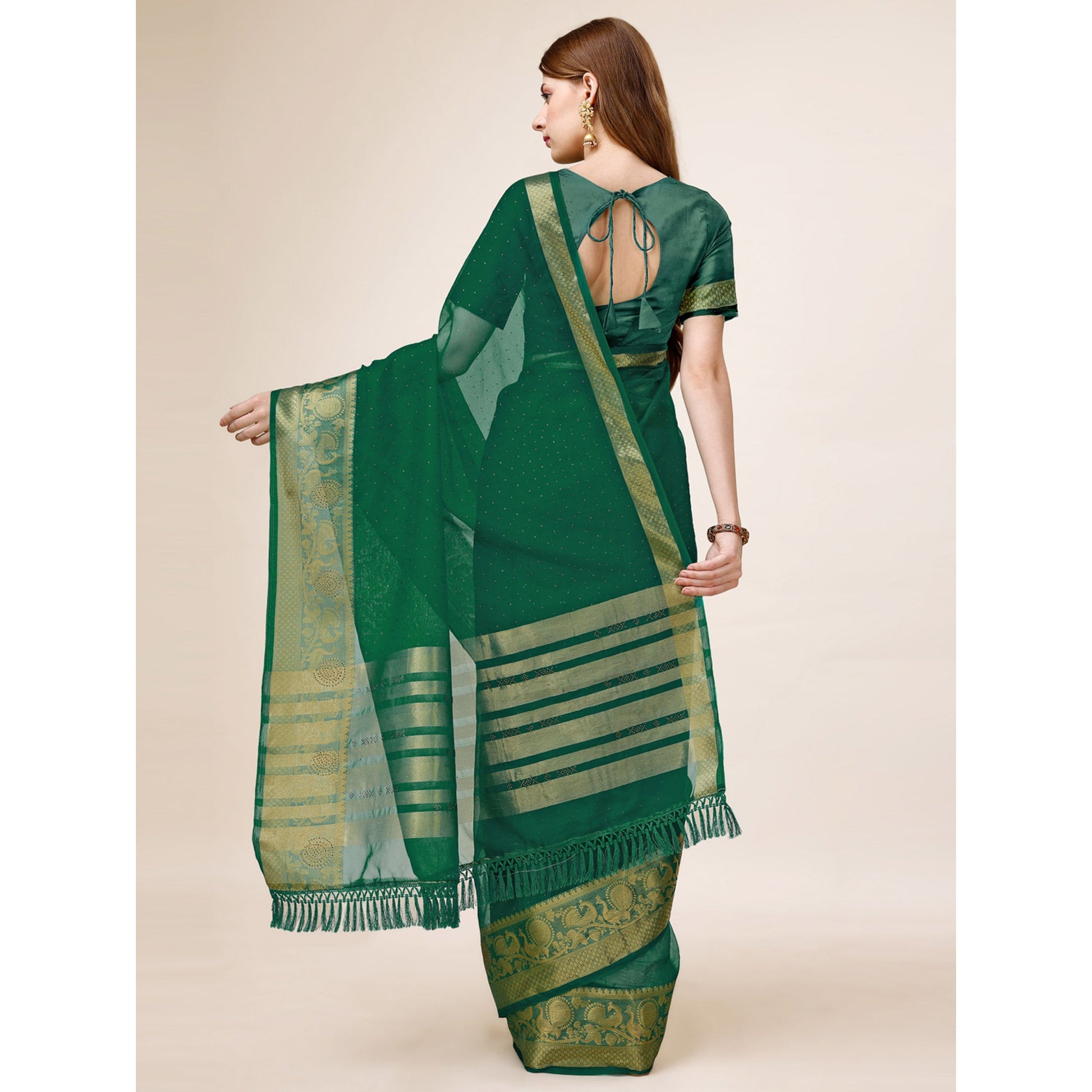 green-swarovski-work-organza-saree-with-tassels