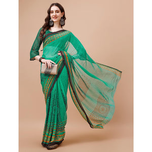green-floral-printed-georgette-saree-14