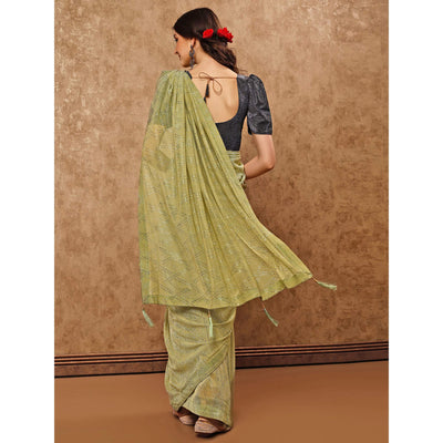 green-tikali-work-lycra-saree-with-tassels-1